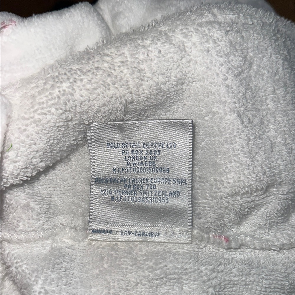 NWOT Ralph Lauren Kids White and Pink 3pc Matching Robe Set, includes box - Picture 14 of 16